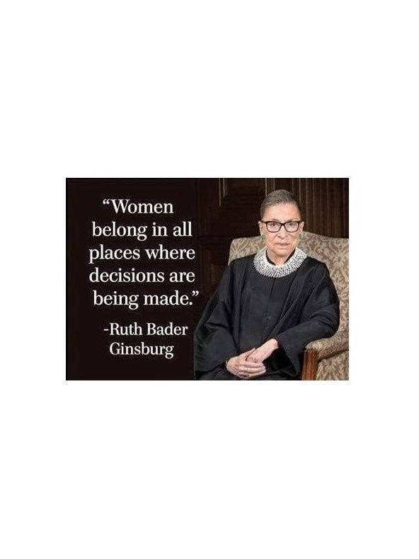 Women Belong In All Places Where Decisions Are Being Made RBG Magnet