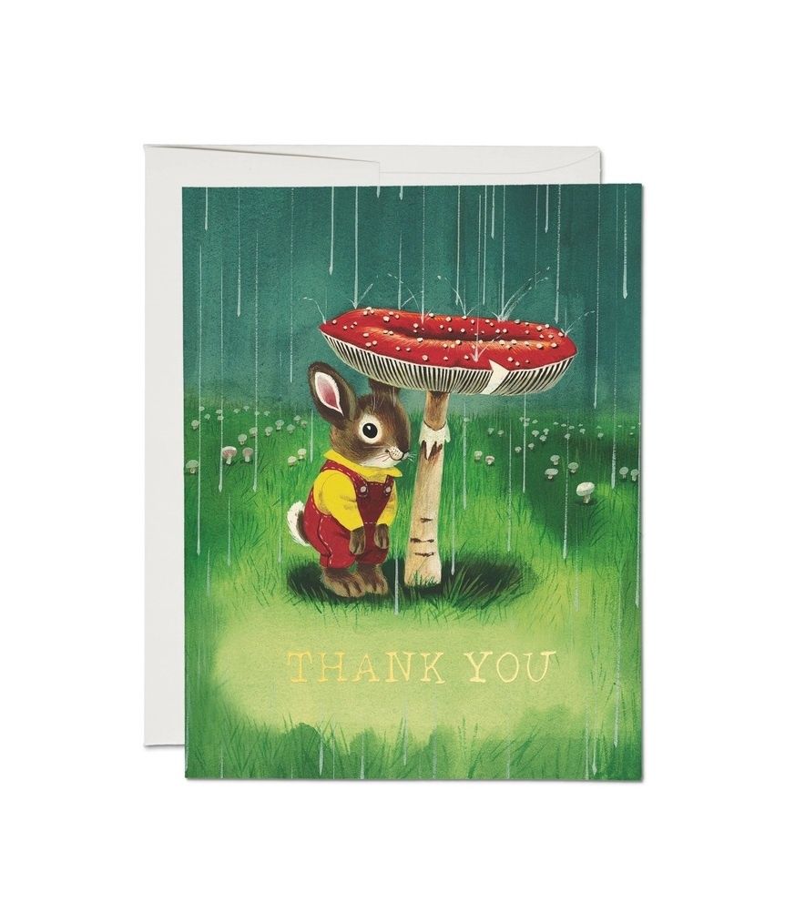 Richard Scarry's Bunny Mushroom Thank You Card