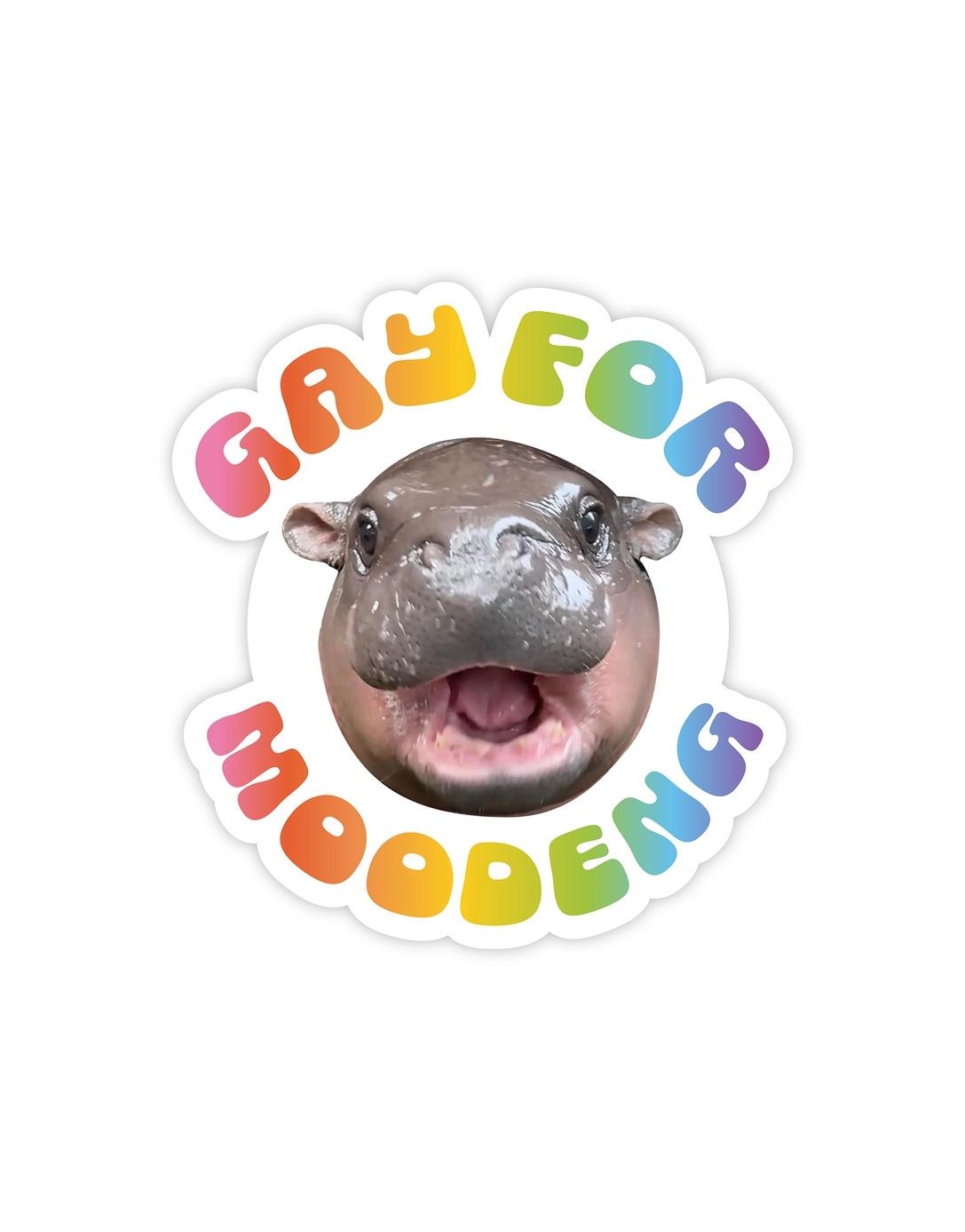 Gay For Moodeng Sticker