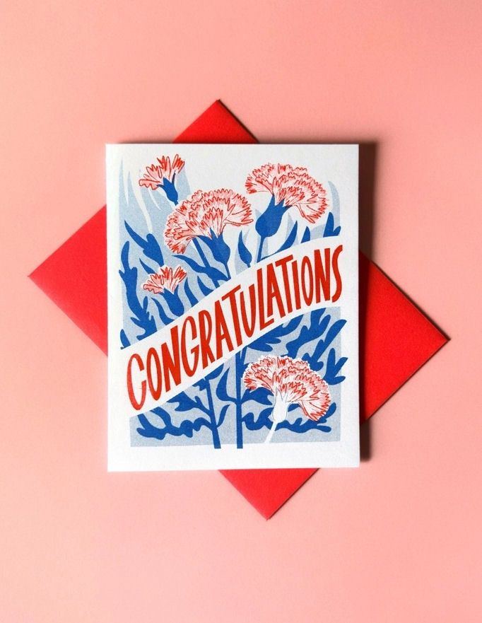 Congratulations Carnations Card