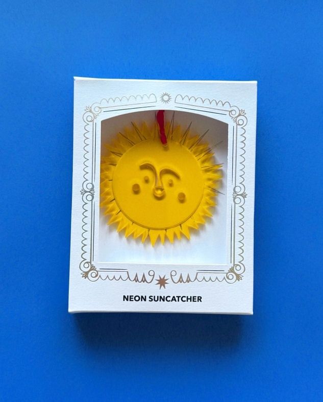 Hello Sunshine Neon Yellow Suncatcher