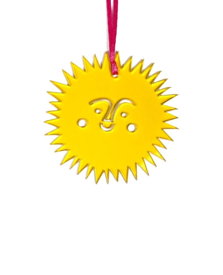 Hello Sunshine Neon Yellow Suncatcher