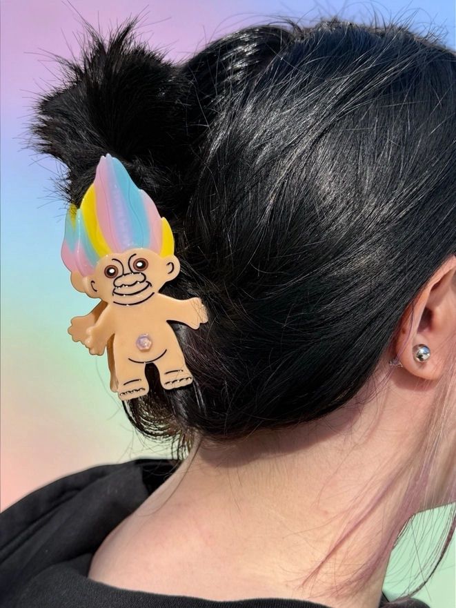 Troll Doll Hair Claw Clip