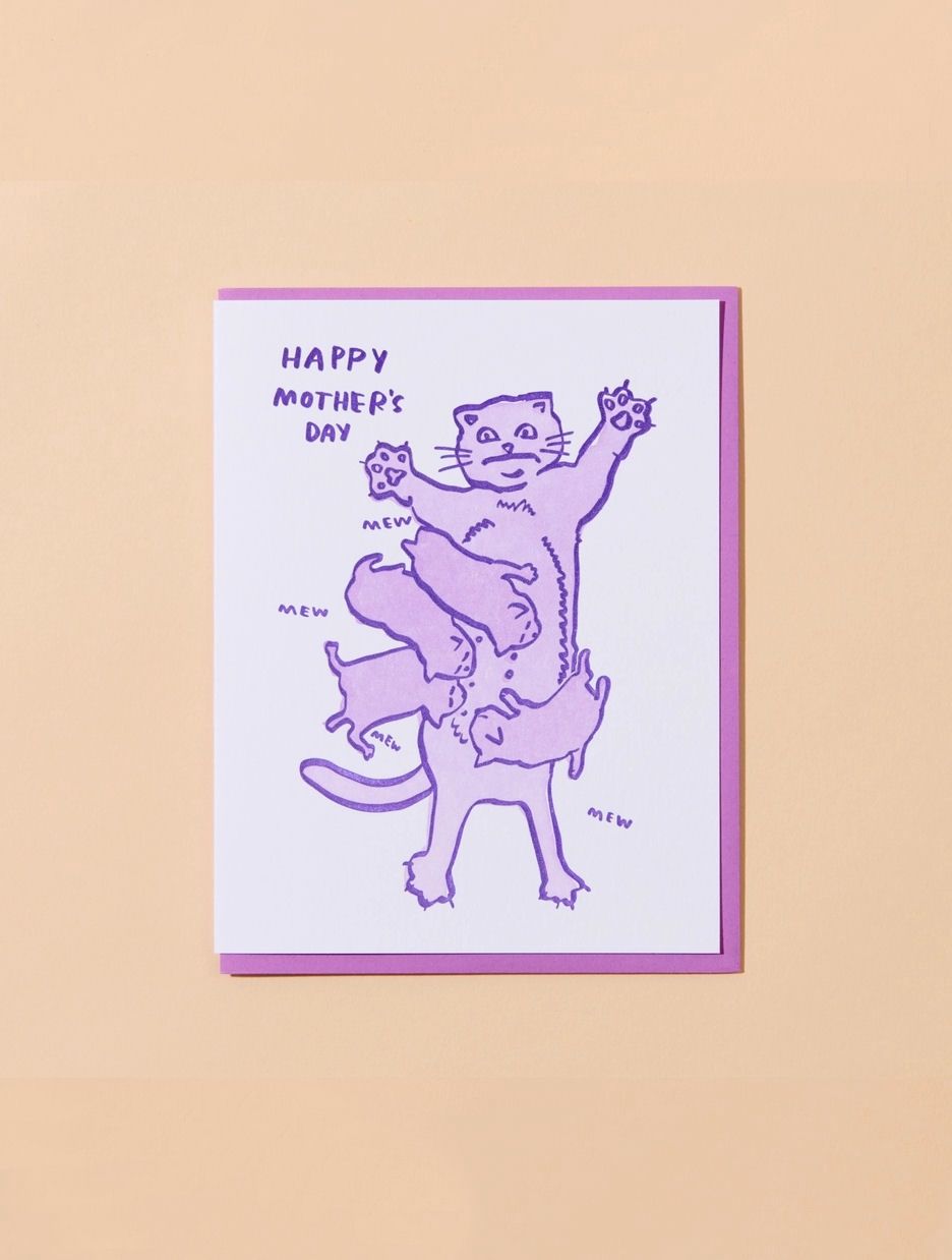 Happy Mother’s Day Nursing Cat Card