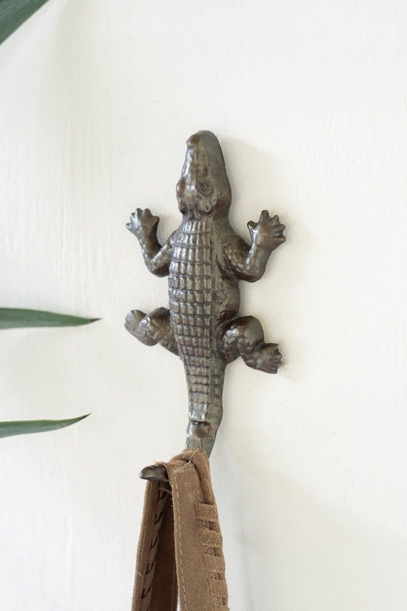 Cast Iron Alligator Wall Hook