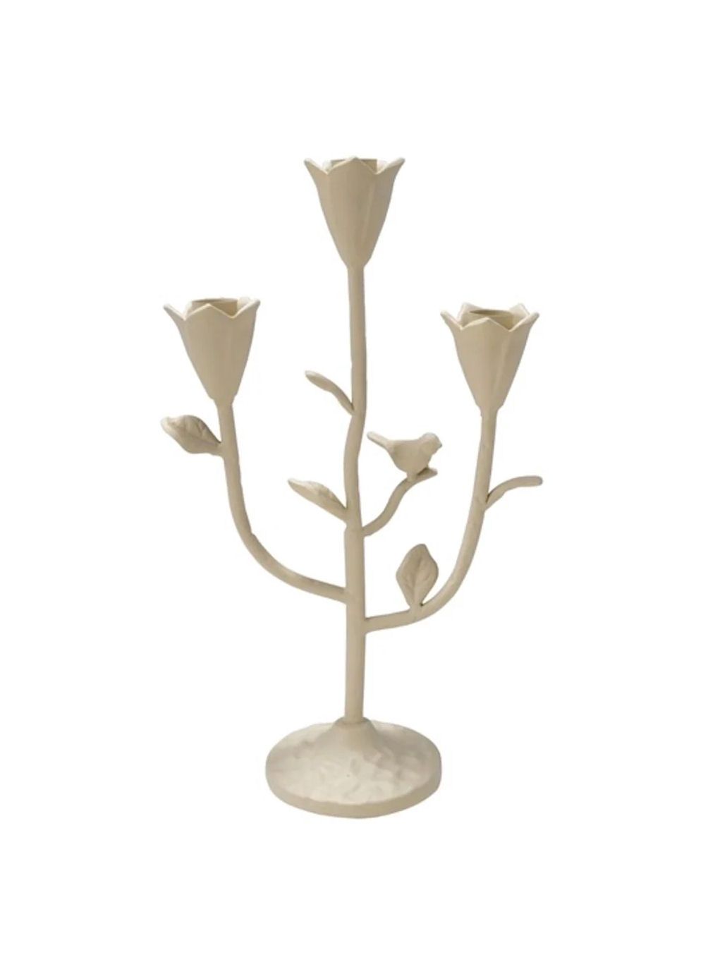 Cast Iron Flower Shaped Tapper Candle Holder