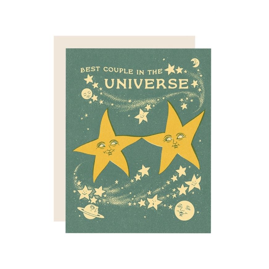 Best Couple In The Universe Star Wedding Card