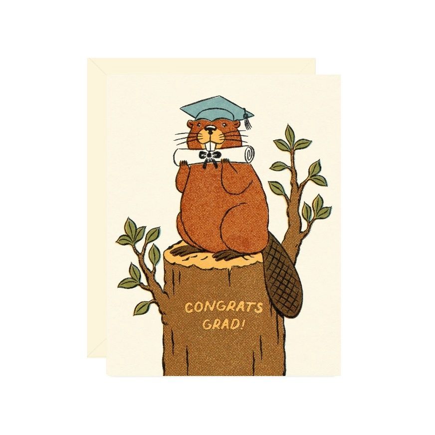 Congrats Grad! Beaver Graduation Card