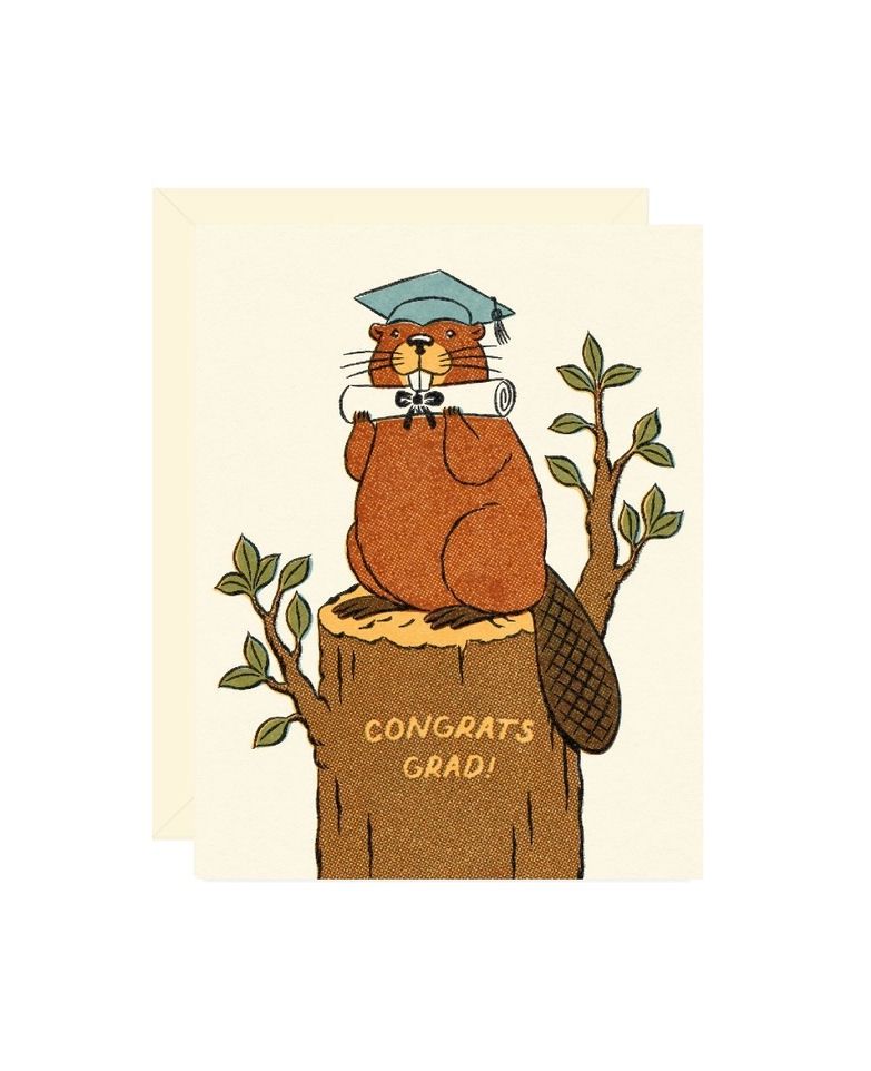 Congrats Grad! Beaver Graduation Card