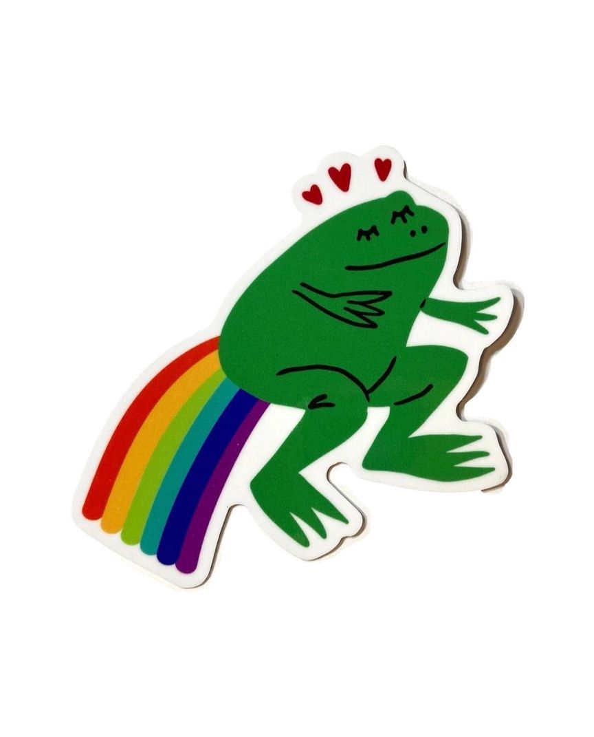 Rainbow Frog Sticker