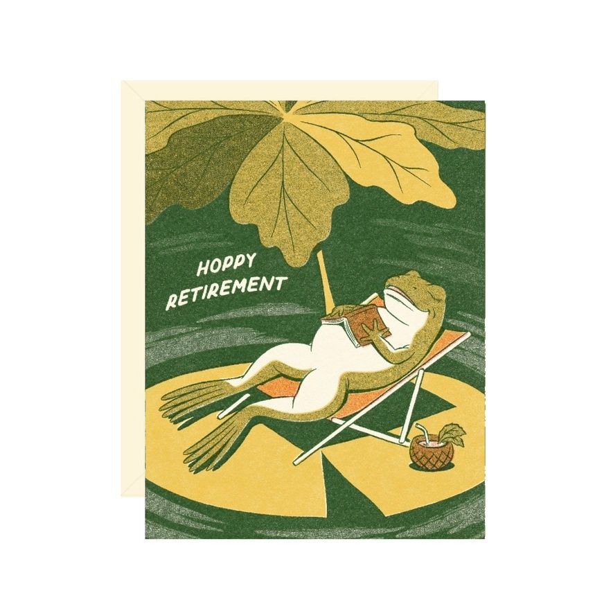 Hoppy Retirement Frog Card