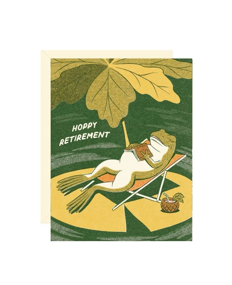 Hoppy Retirement Frog Card