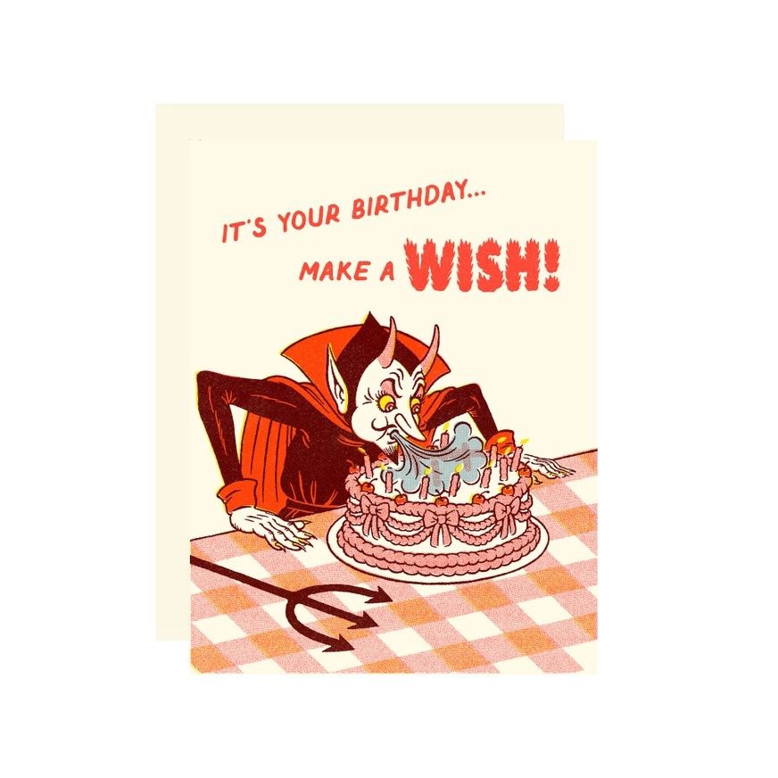It’s Your Birthday… Make A Wish Devil Card