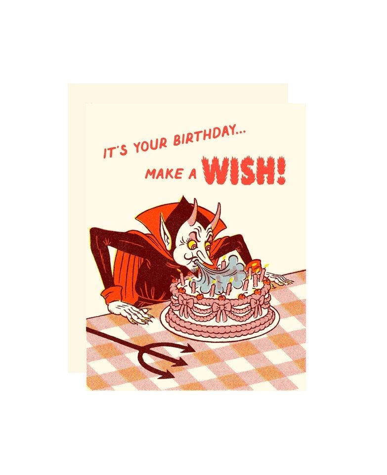 It’s Your Birthday… Make A Wish Devil Card