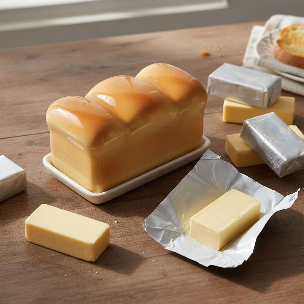 Stoneware Bread Loaf Butter Dish