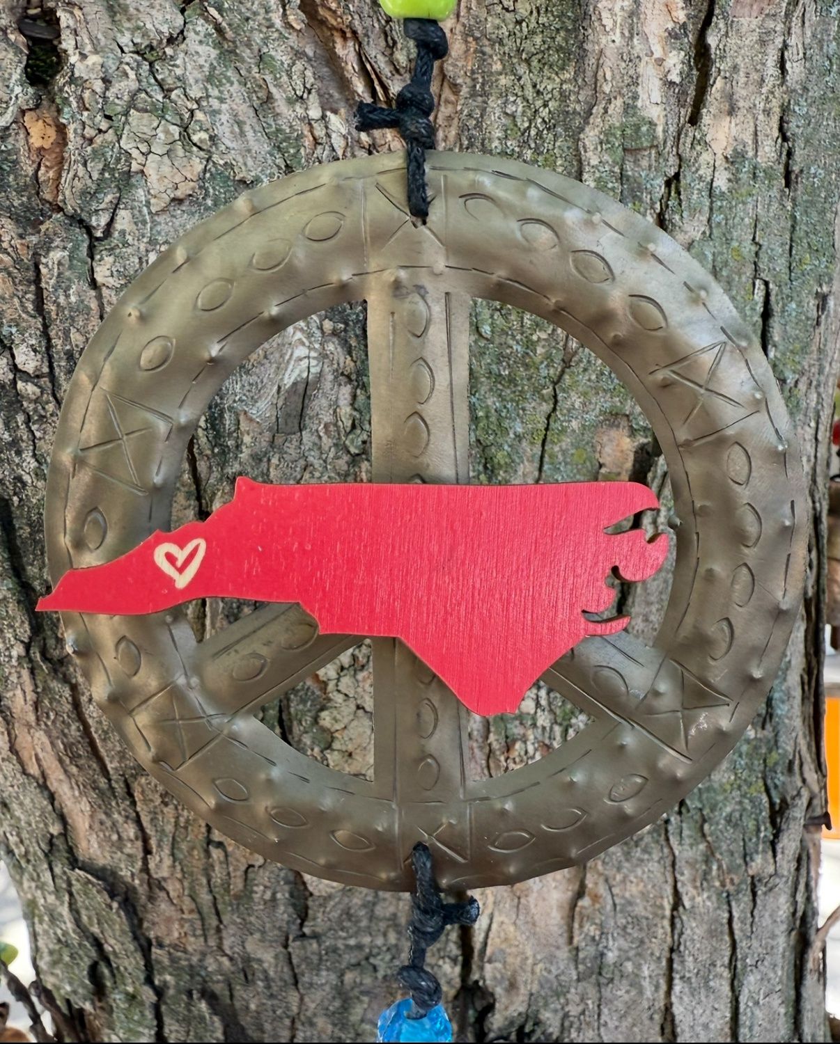 North Carolina Heart Magnet- Red