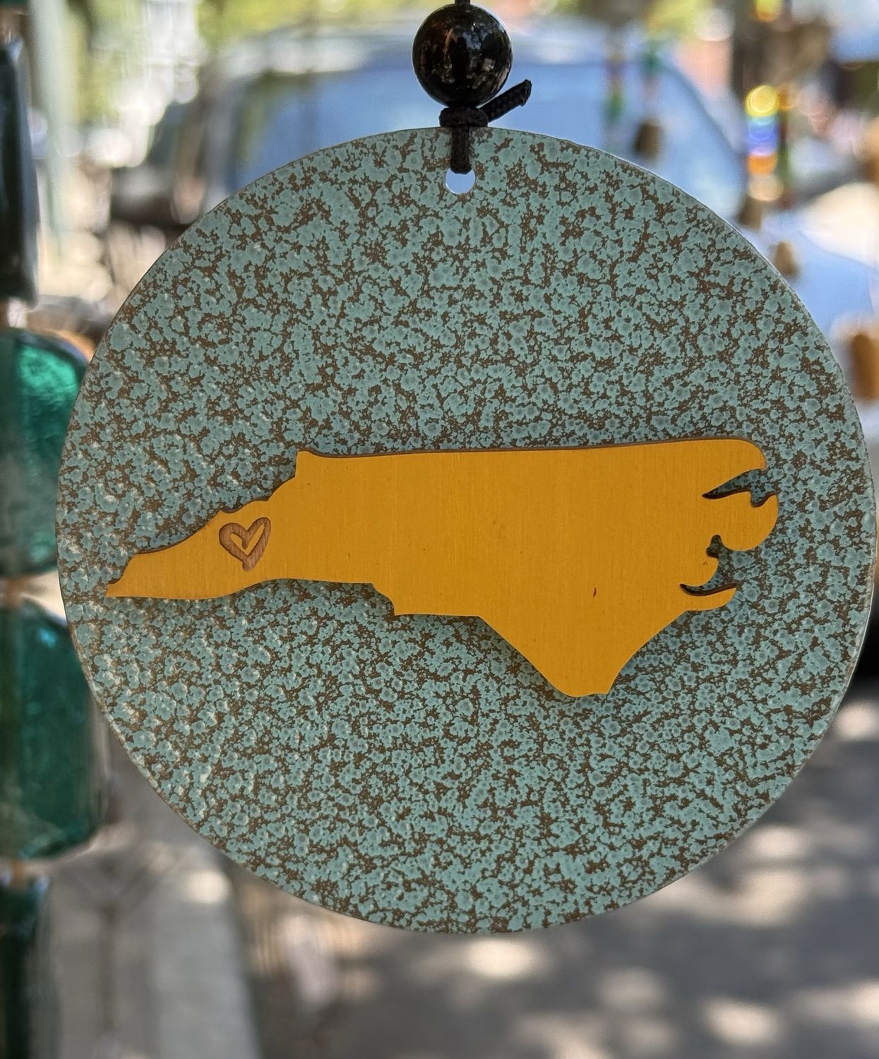 North Carolina Heart Magnet- Mustard