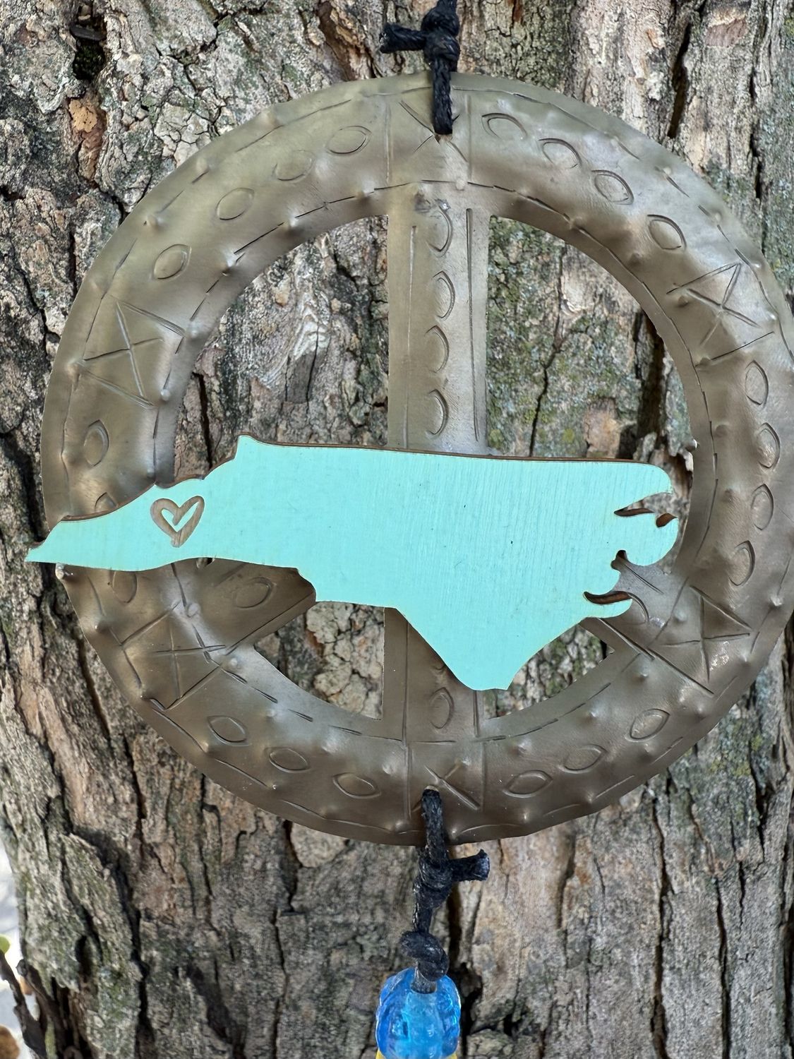 North Carolina Heart Magnet- Aqua