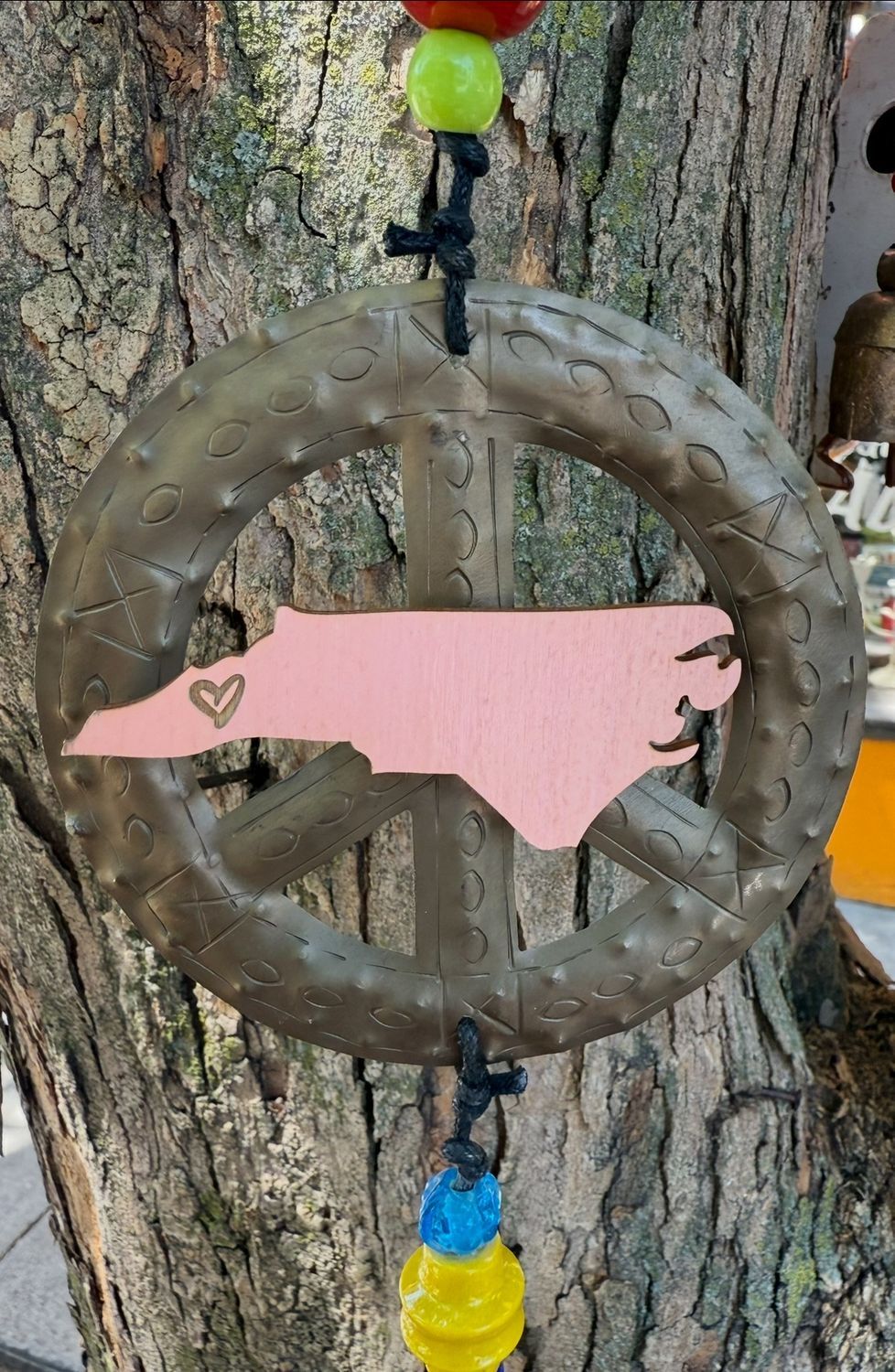North Carolina Heart Magnet- Light Pink