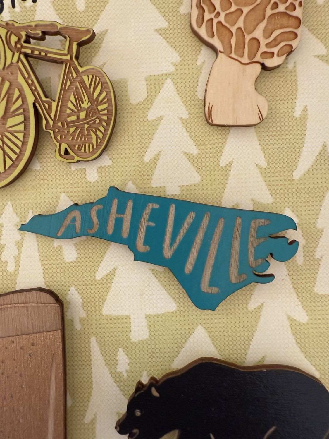 Asheville Magnet Wooden 5 Piece Set