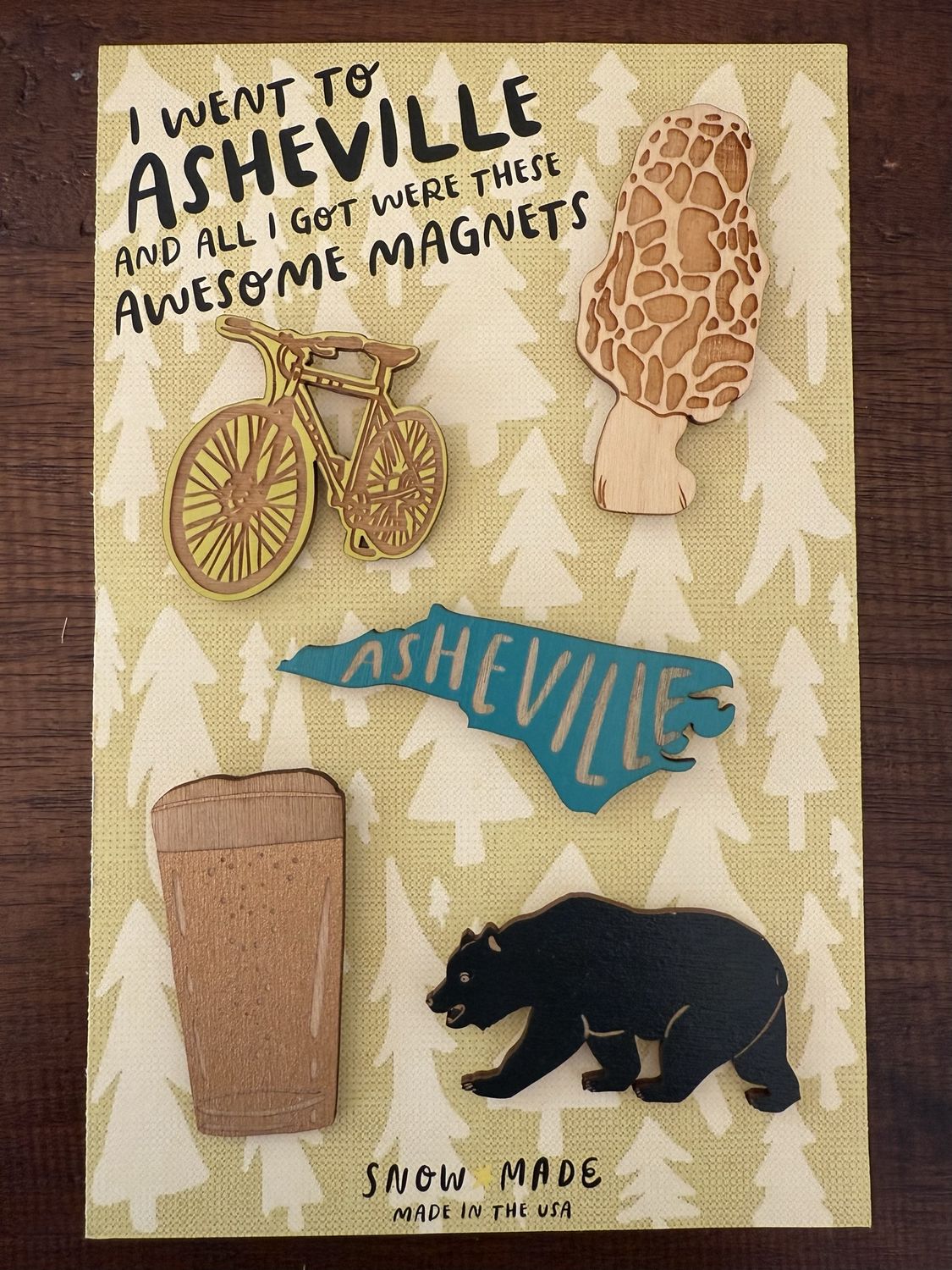Asheville Magnet Wooden 5 Piece Set