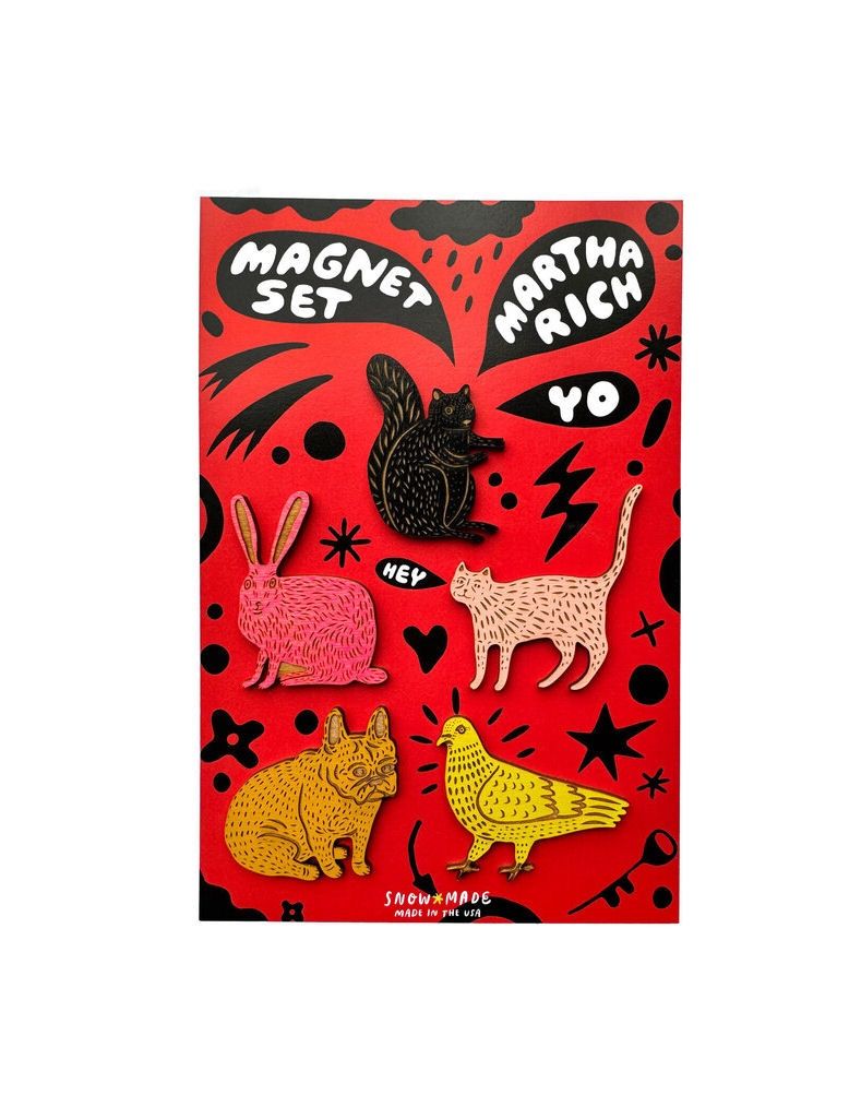 Martha Rich Animals Wooden Magnet Set