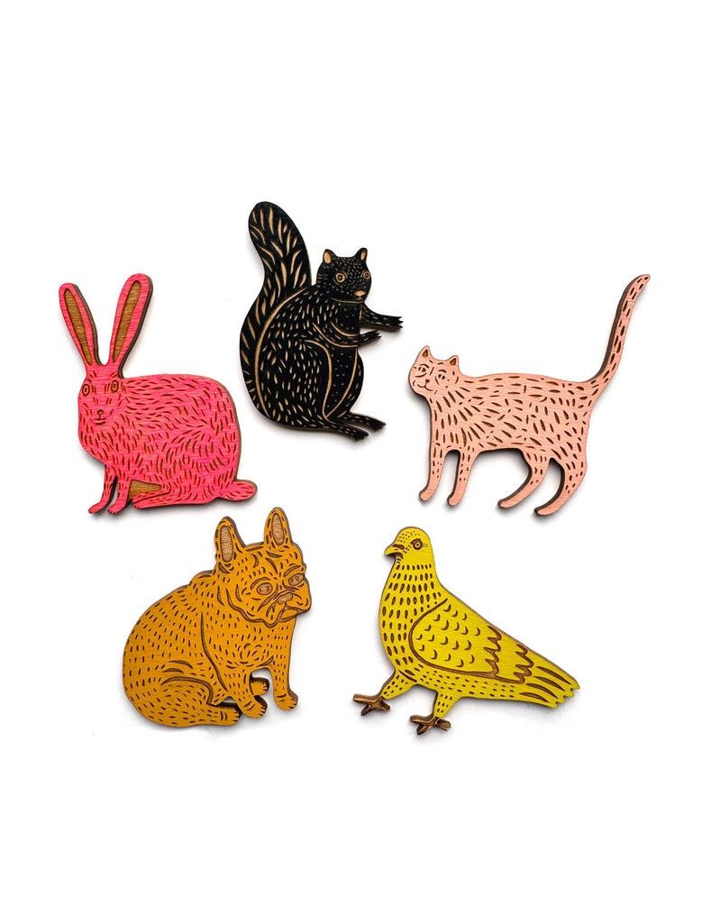 Martha Rich Animals Wooden Magnet Set