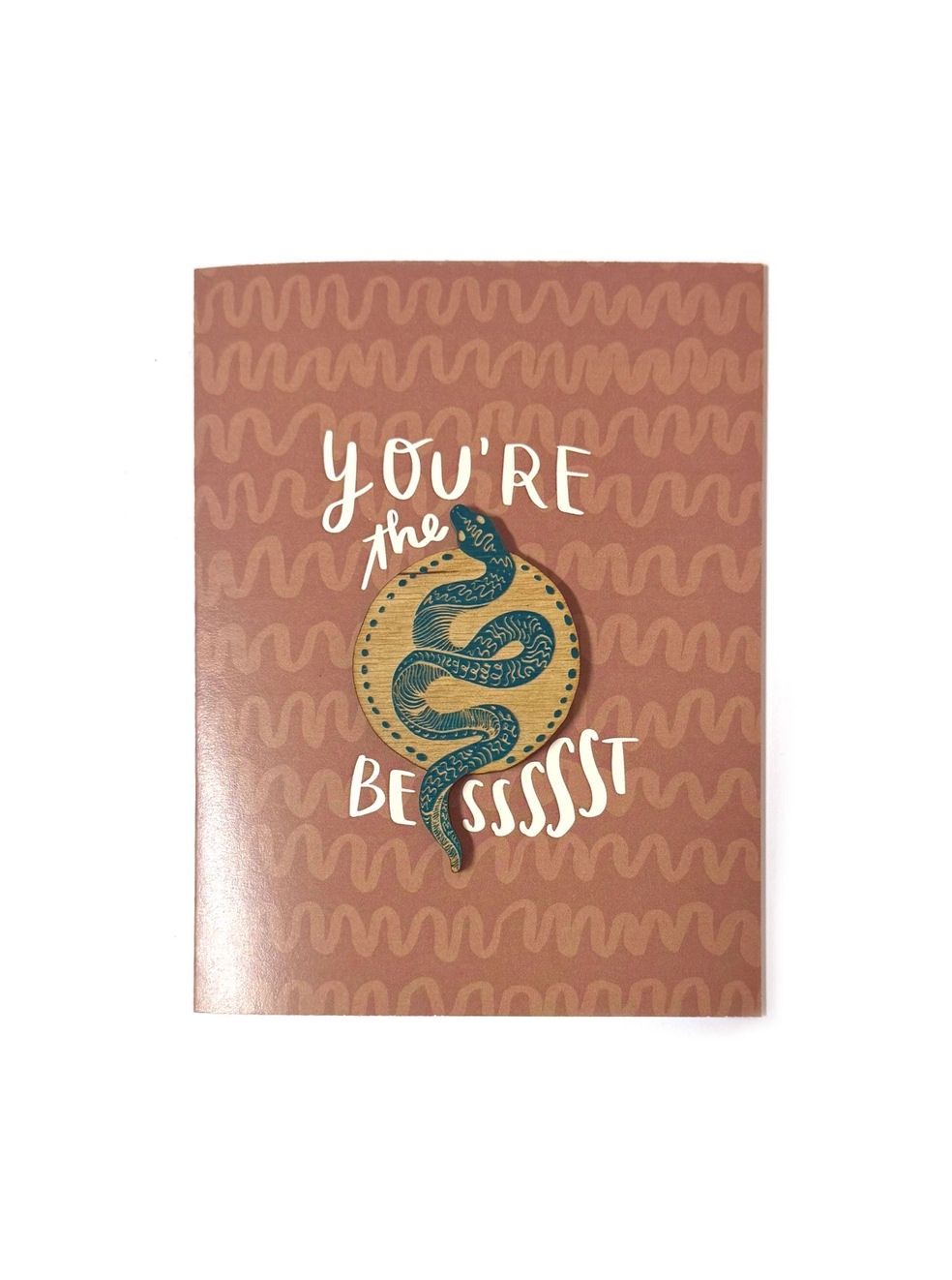 You're The Bessssst Snake Magnet And Card