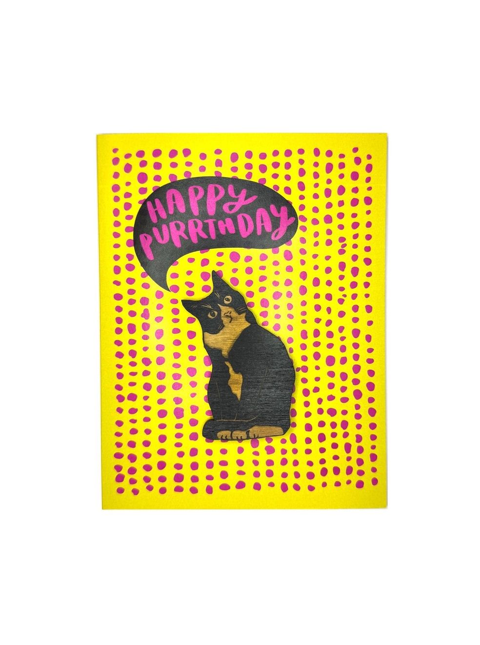Happy Purrthday Cat Magnet And Card