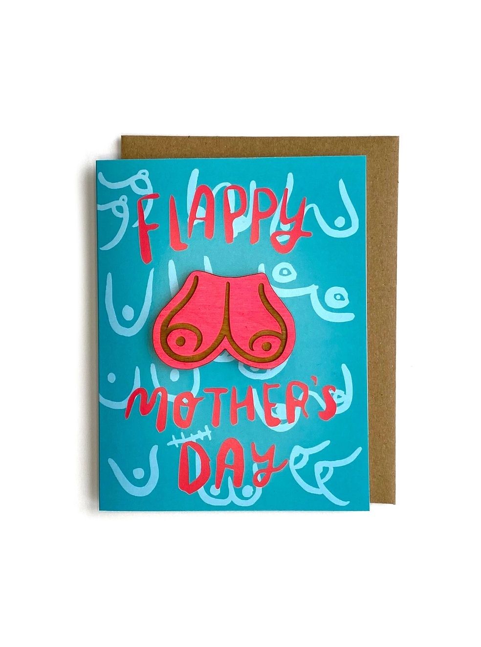 Flappy Mother's Day Boob Magnet And Card