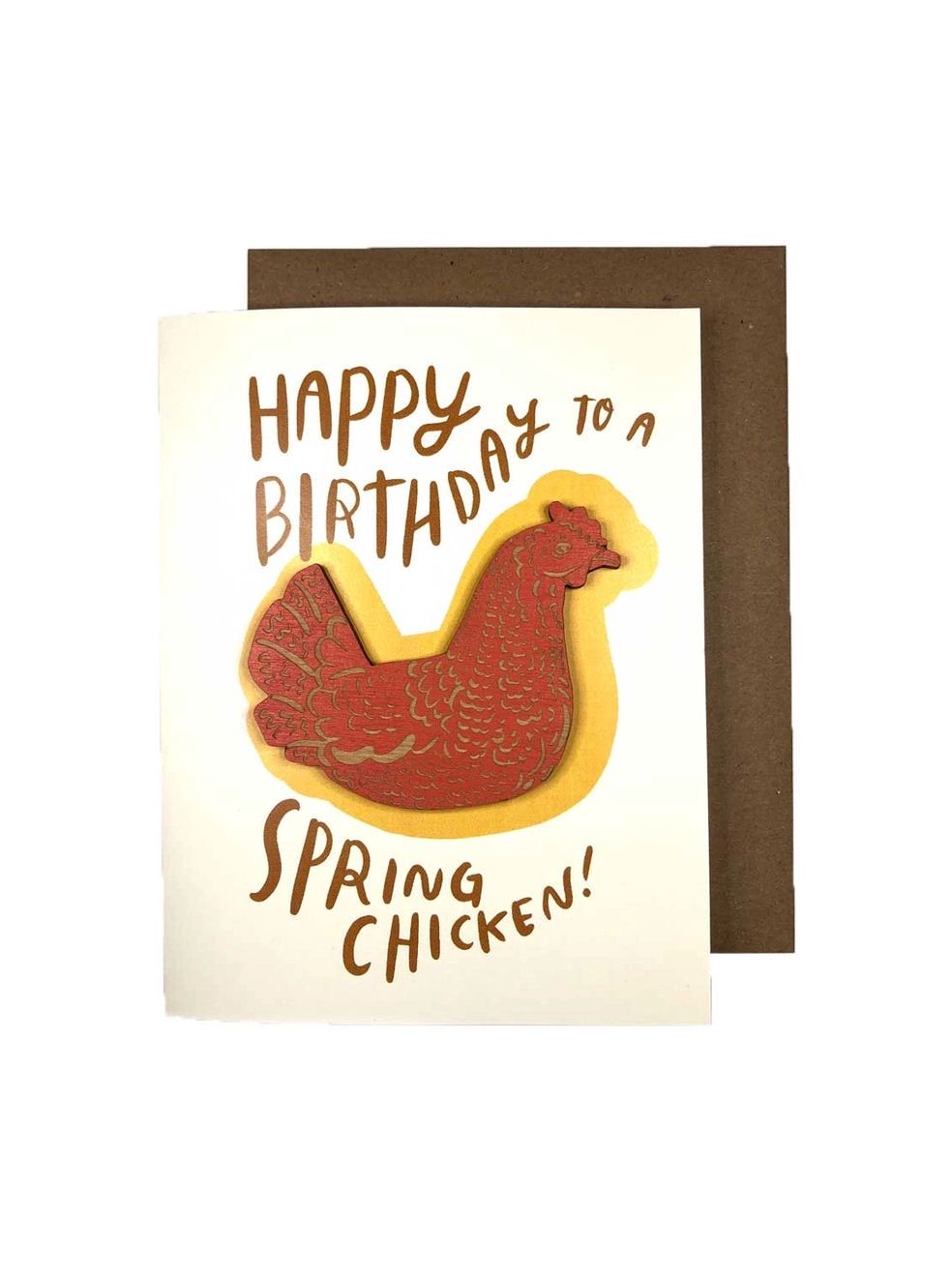 Happy Birthday To A Spring Chicken Card With Magnet