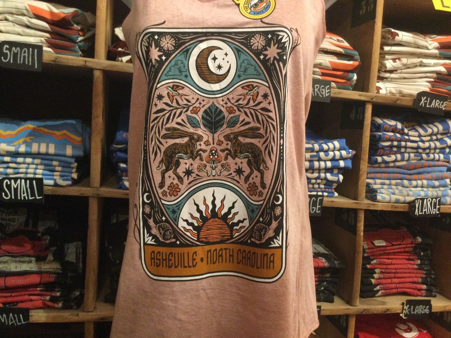 Nature Tarot Asheville Heather Desert Rose Tank Top, Size: Women's Small