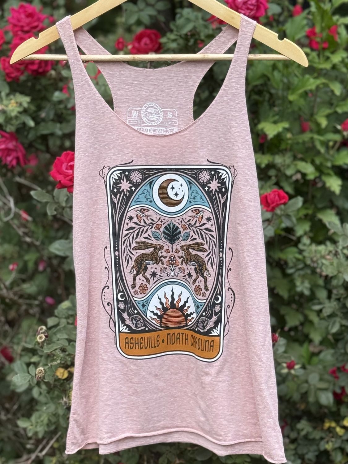 Two Rabbits Asheville Heather Desert Rose Tank Top