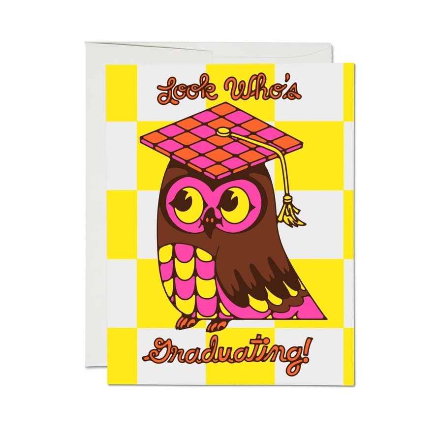 Look Who's Graduating! Owl Card