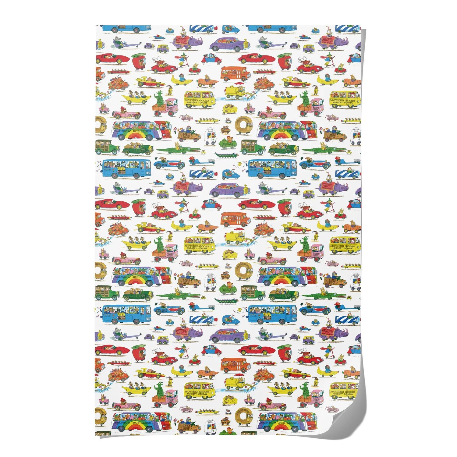 Richard Scarry Busytown Cars Gift Wrapping Paper