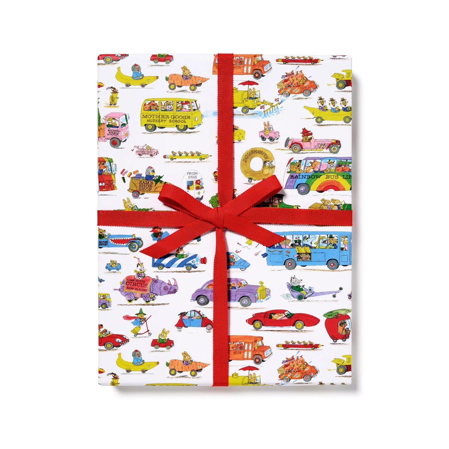Richard Scarry Busytown Cars Gift Wrapping Paper
