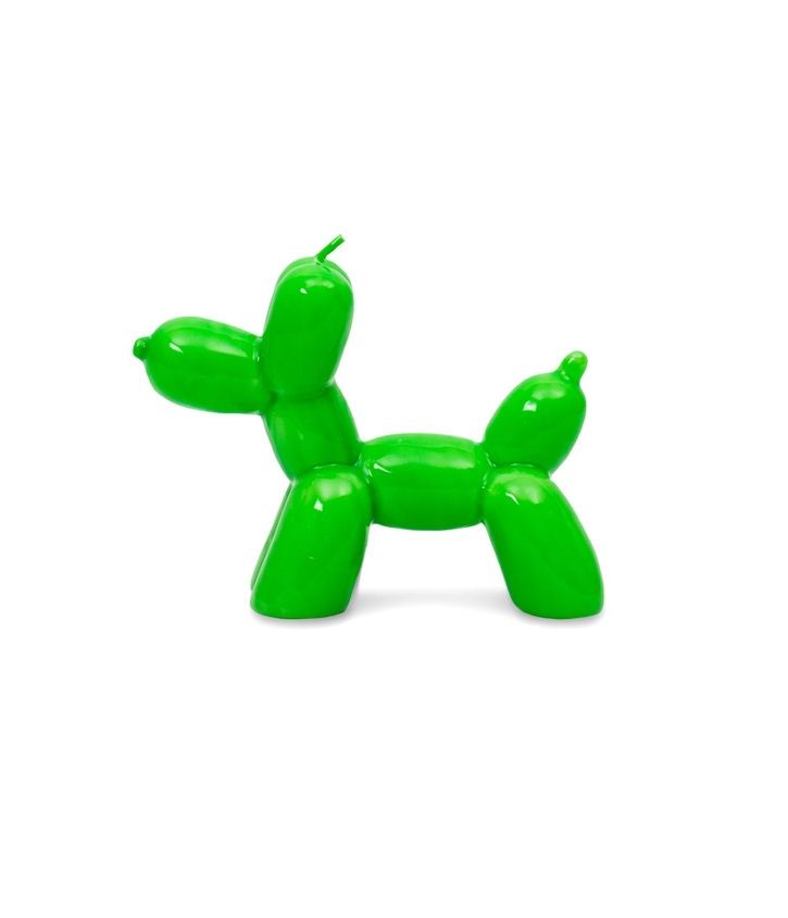 Green Balloon Dog Candle