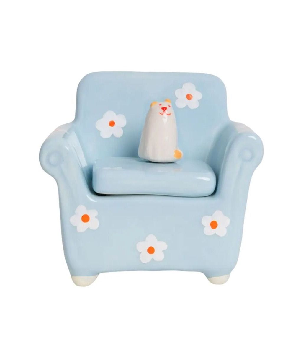 Floral Sofa Cat Jewelry Box