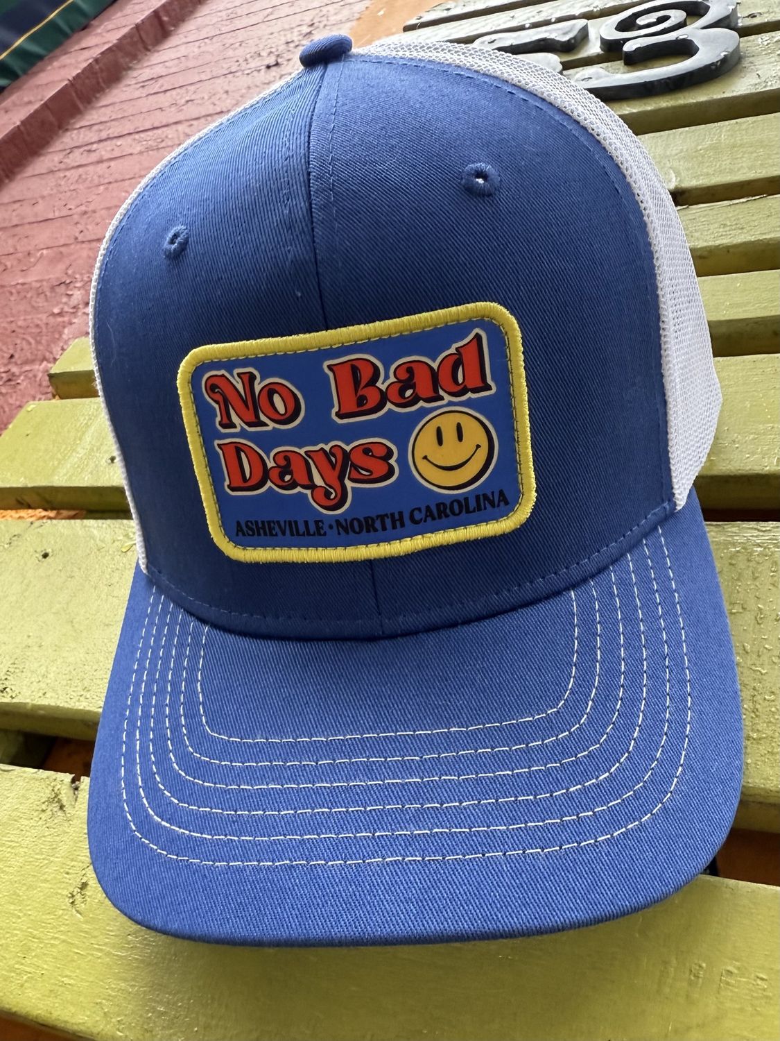No Bad Days Blue Asheville Trucker Hat
