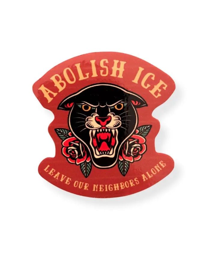 Abolish ICE Panther Sticker