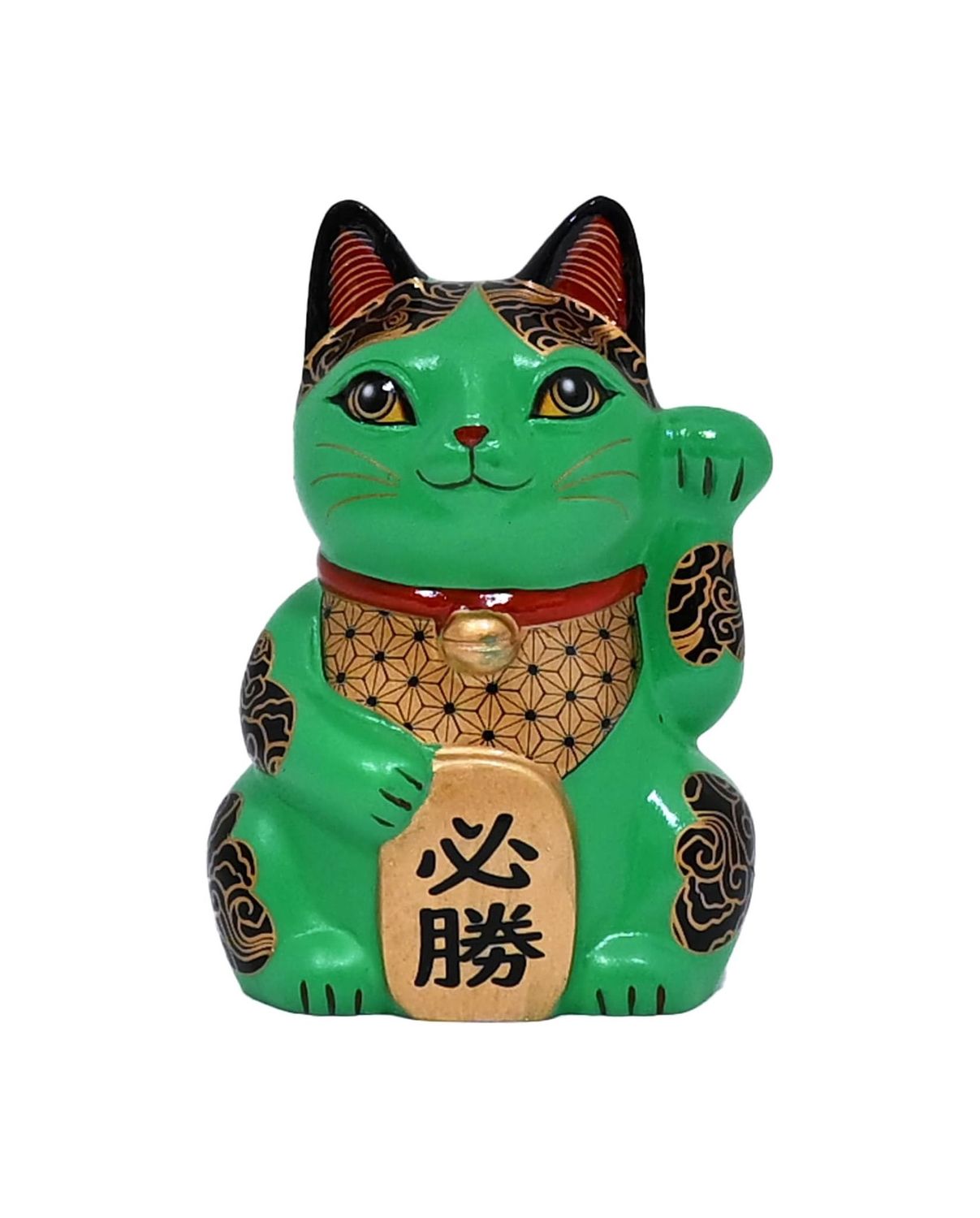 Green Achievement Lucky Cat Happineko 3.5 Inches