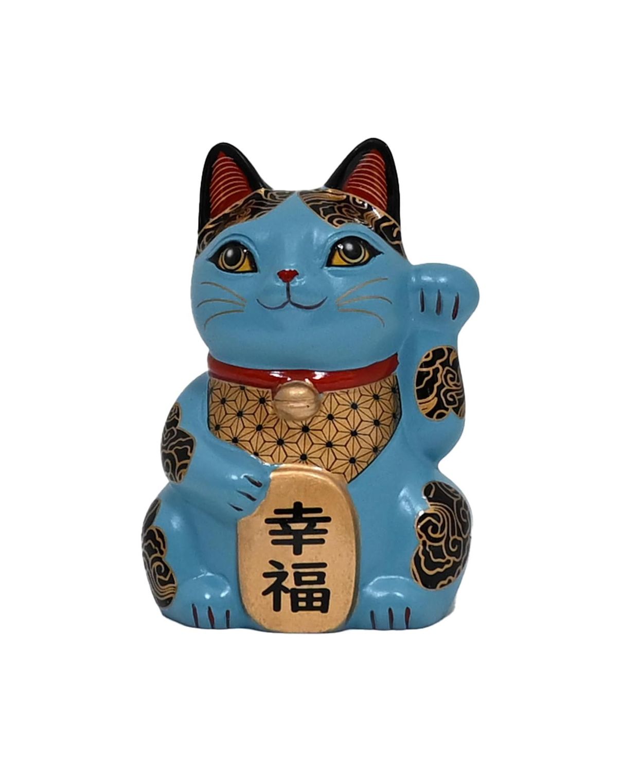 Blue Happiness Lucky Cat Happineko 3.5 Inches