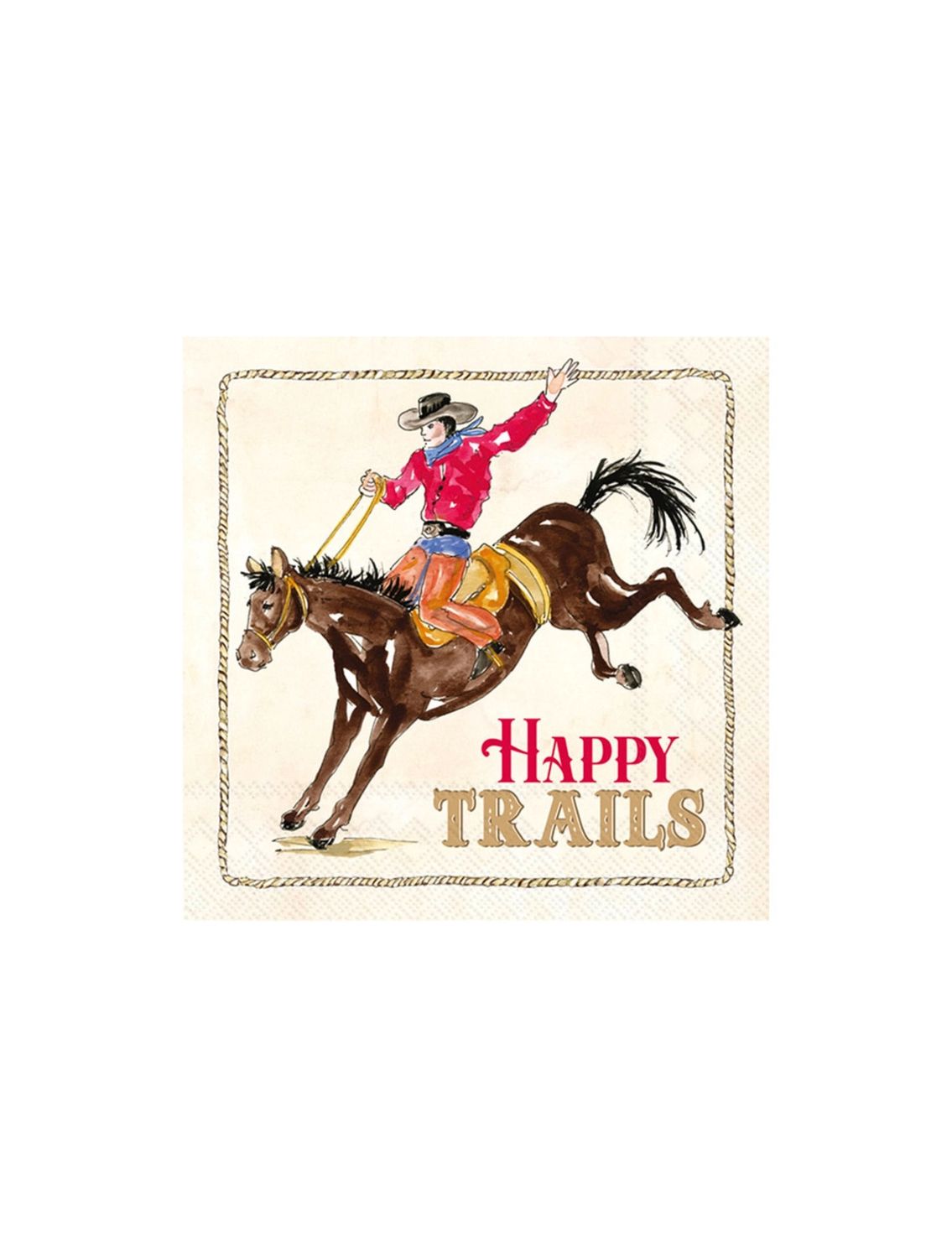 Happy Trails Cowboy Beverage Napkins
