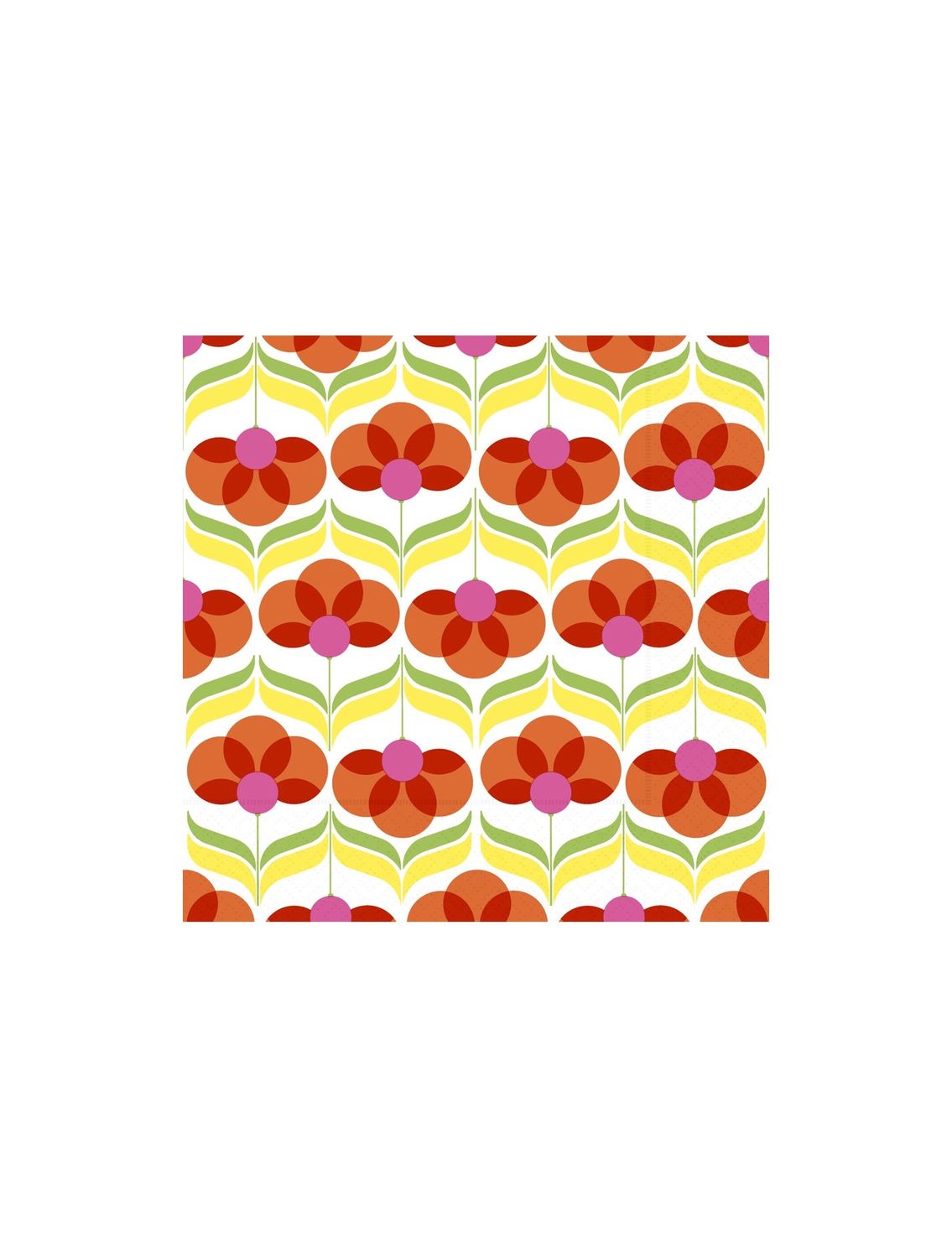 Playful Red Row Beverage Napkins