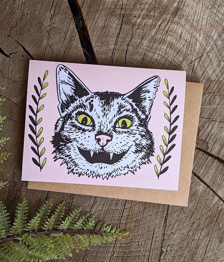 Cat Face Card