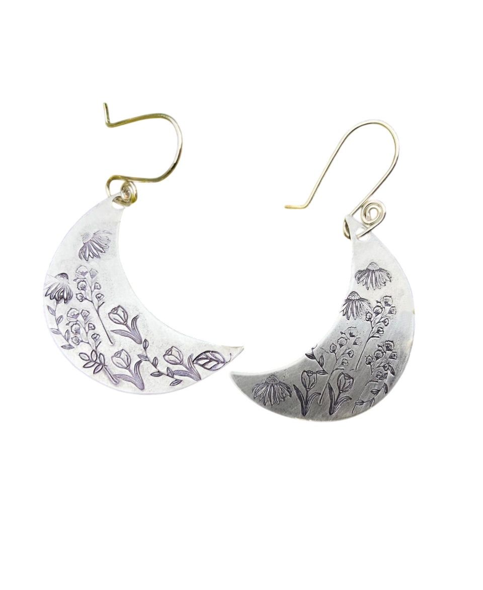 Wildflower Moon Silver Earrings