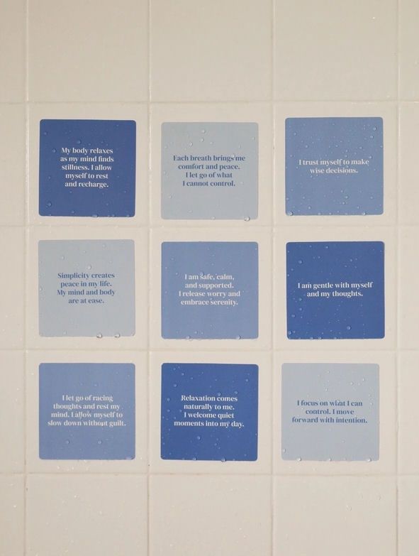 Calm Shower Affirmation Cards