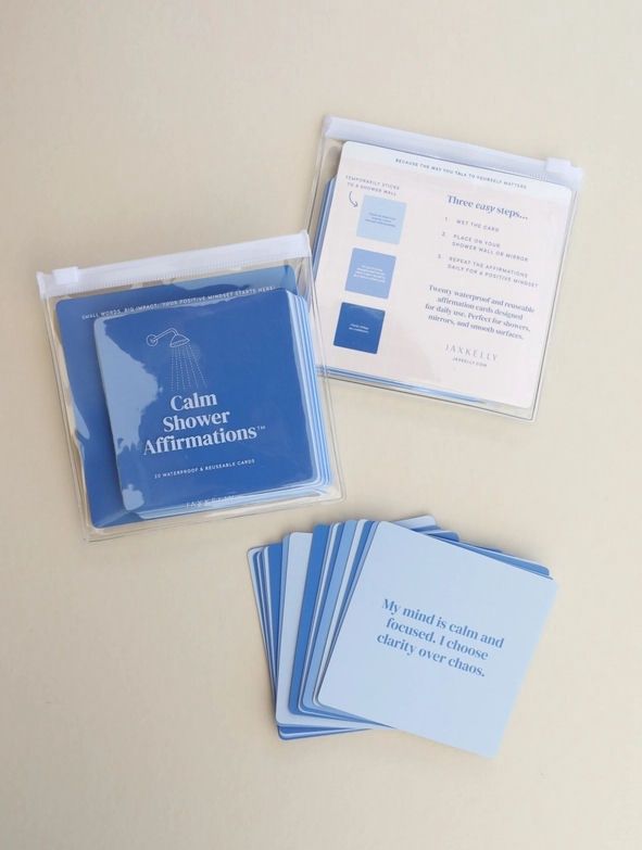 Calm Shower Affirmation Cards