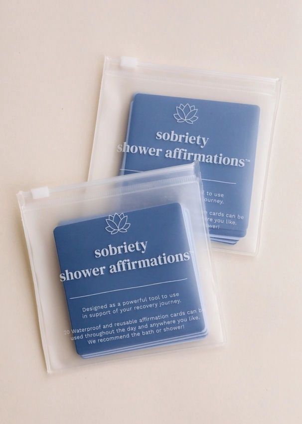 Sobriety Shower Affirmation Cards