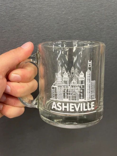 Asheville Skyline Glass Mug
